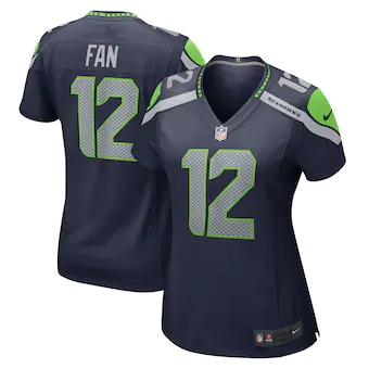 womens nike 12th fan college navy seattle seahawks game jer